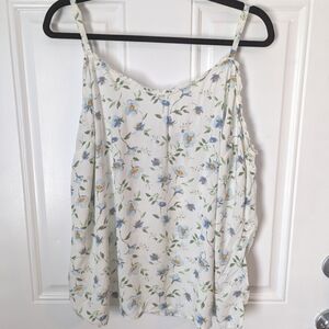 White Floral Old Navy Tank Top